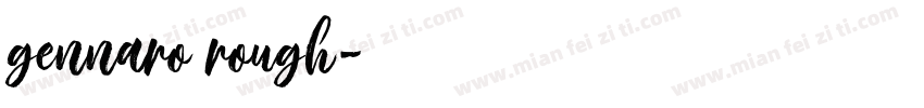 gennaro rough字体转换